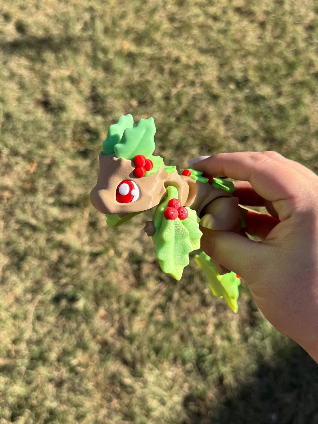 Holly Dragon PRE ORDER FOR DECEMBER - 3d printed articulated dragon toy