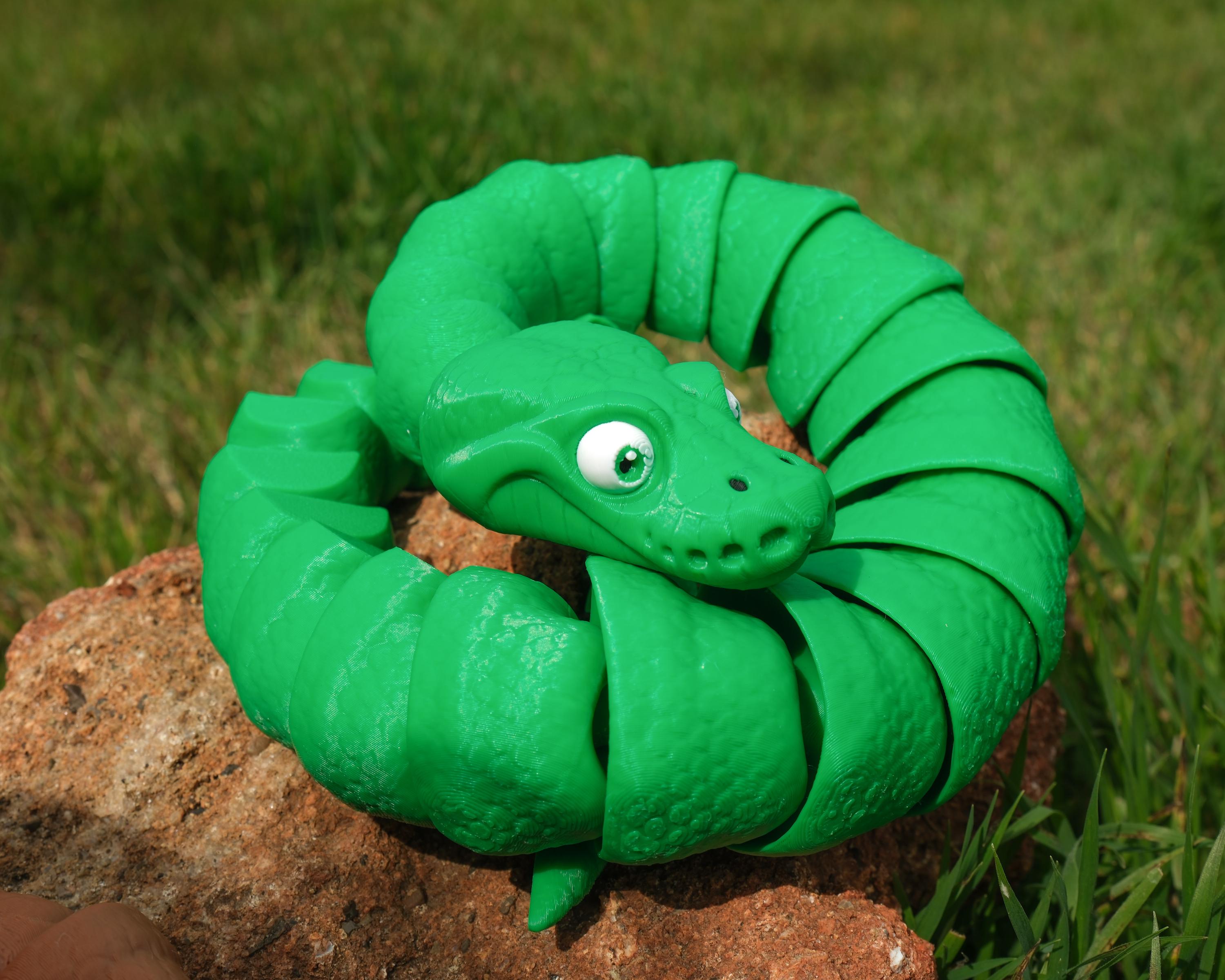 Ball Python Articulated Multicolor 3D Printed Toy