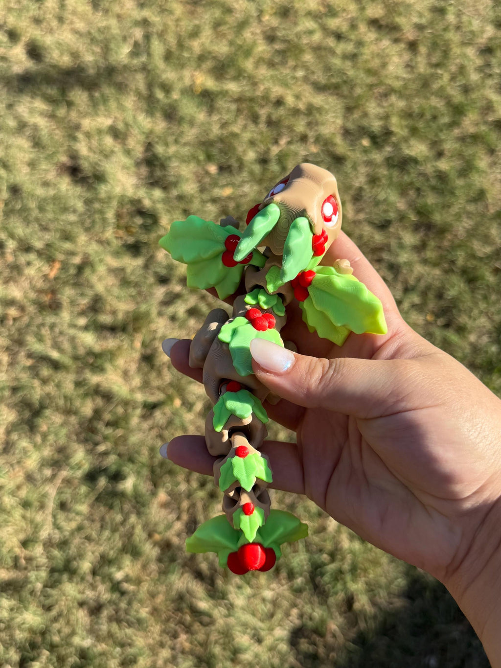 Holly Dragon PRE ORDER FOR DECEMBER - 3d printed articulated dragon toy