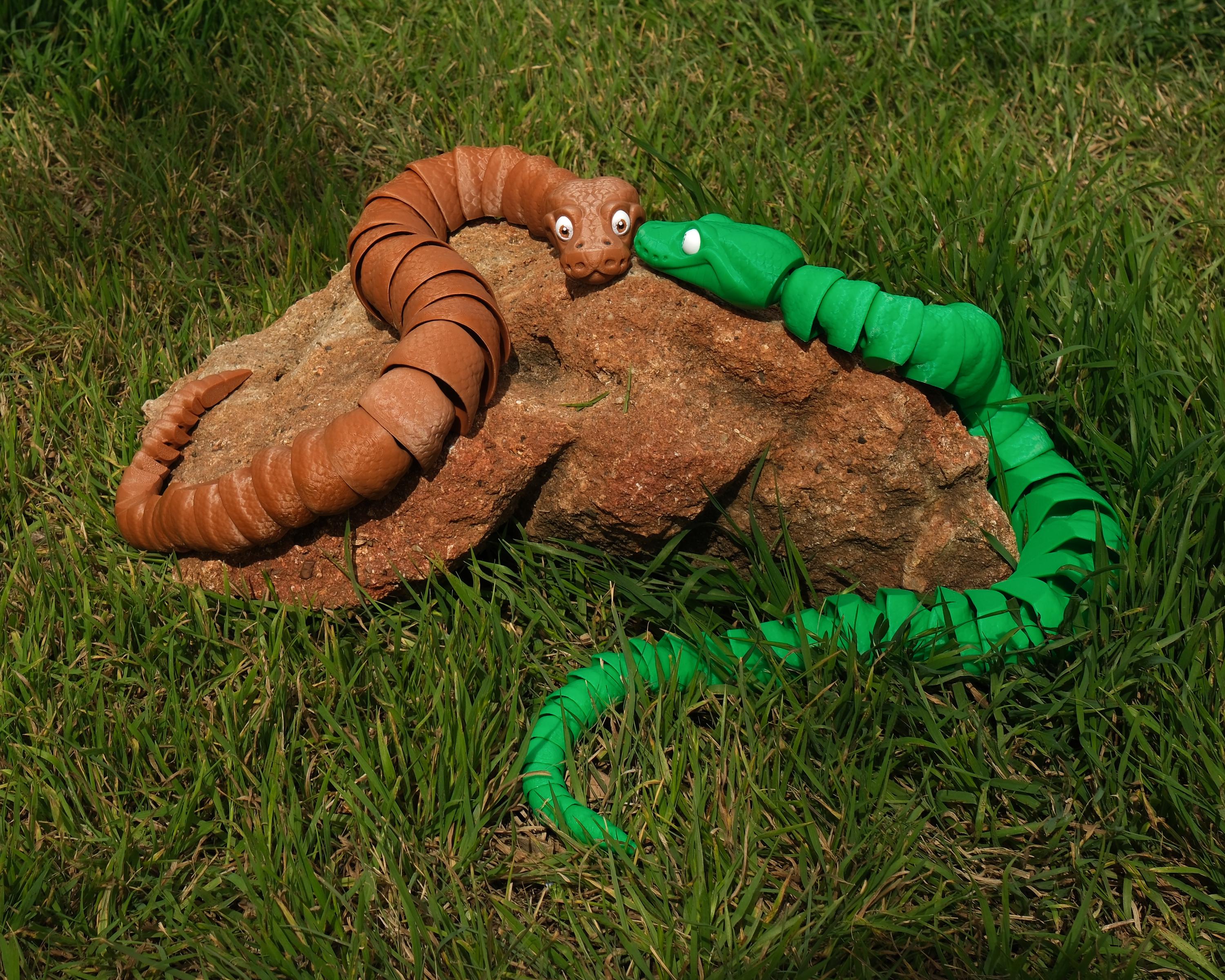 Ball Python Articulated Multicolor 3D Printed Toy - Multiple Colors