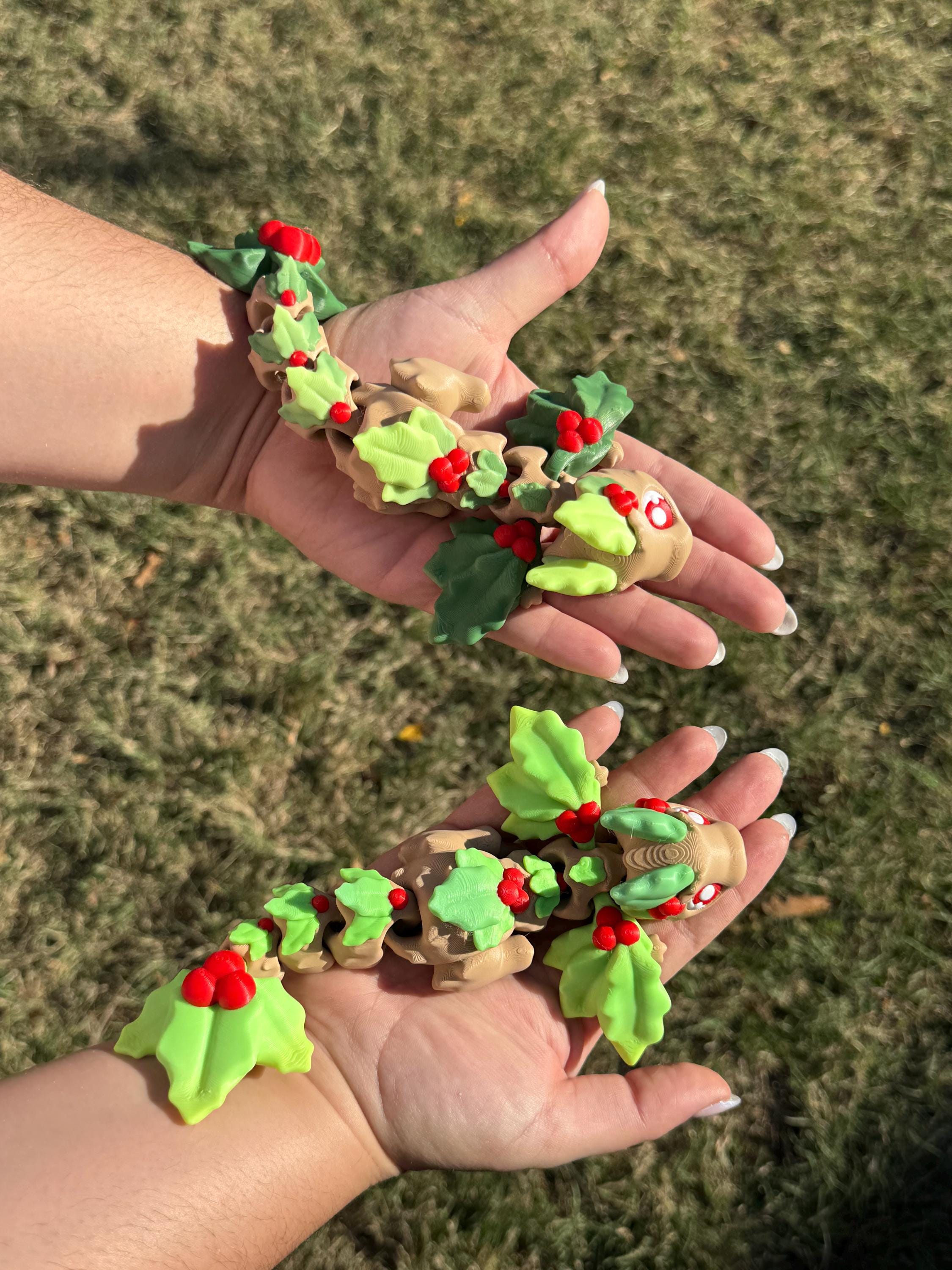 Holly Dragon PRE ORDER FOR DECEMBER - 3d printed articulated dragon toy
