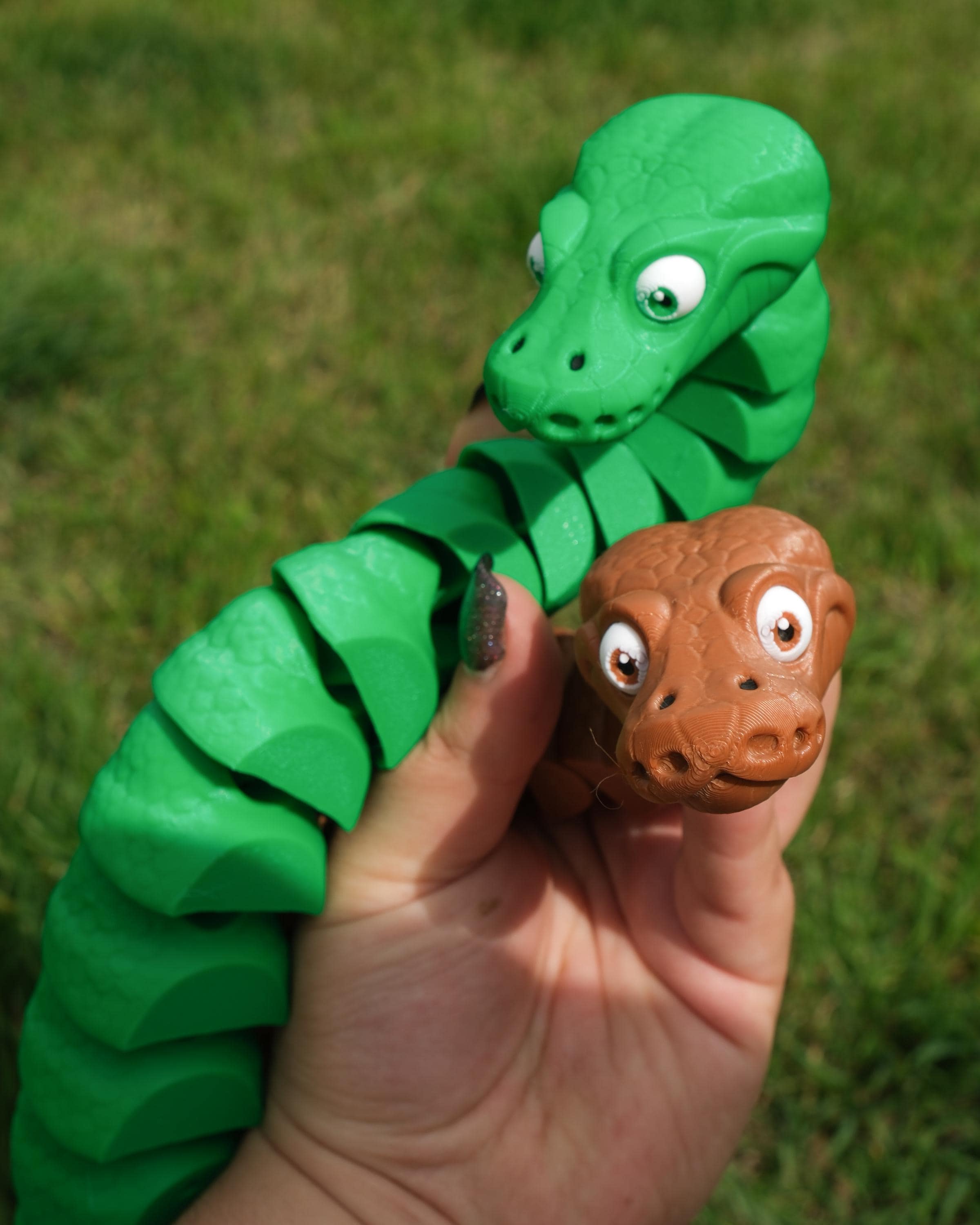 Ball Python Articulated Multicolor 3D Printed Toy - Multiple Colors