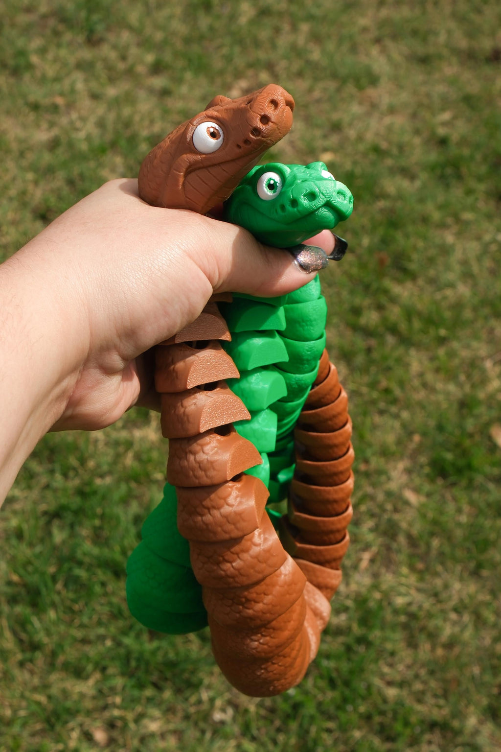 Ball Python Articulated Multicolor 3D Printed Toy