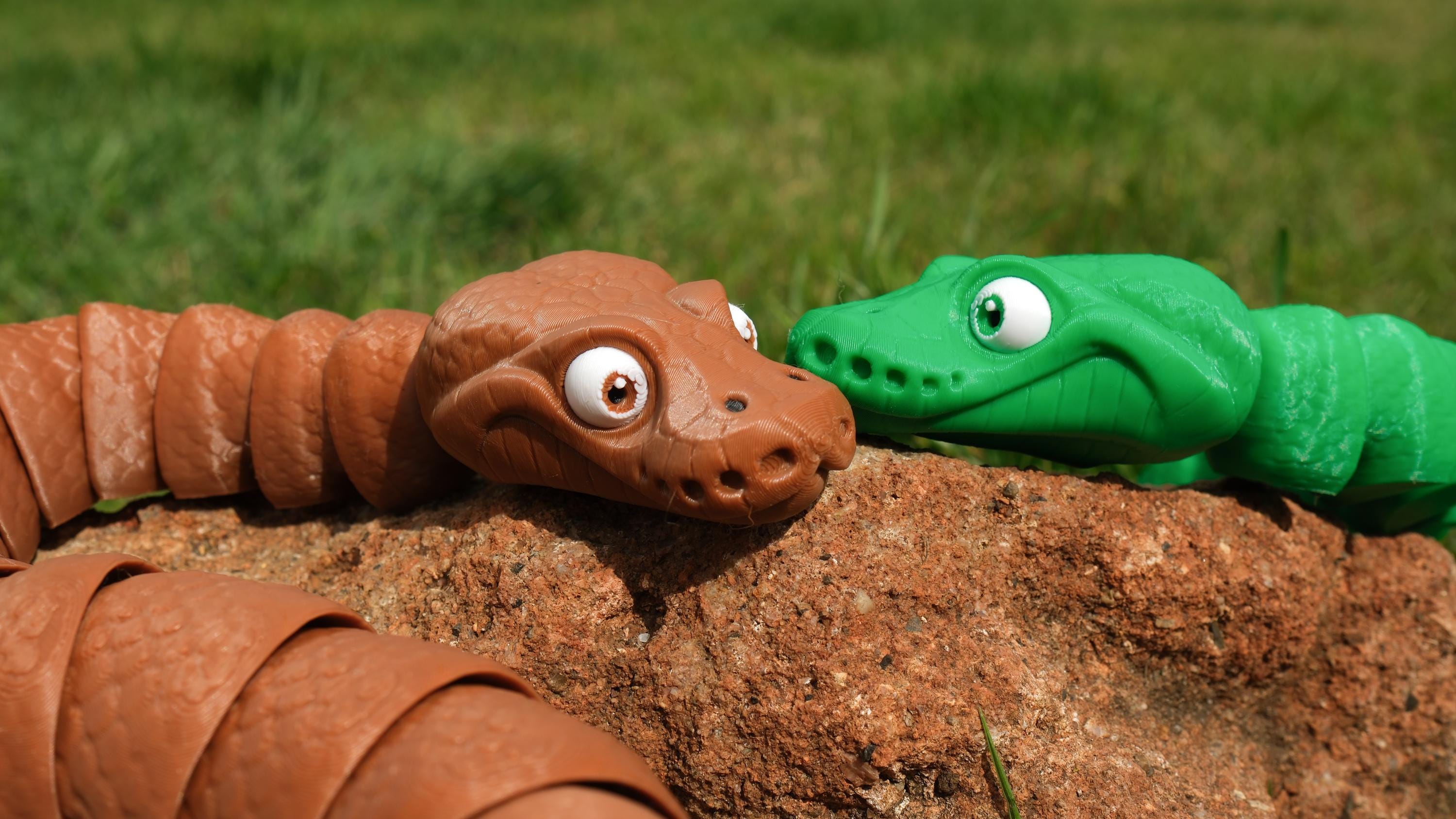 Ball Python Articulated Multicolor 3D Printed Toy - Multiple Colors