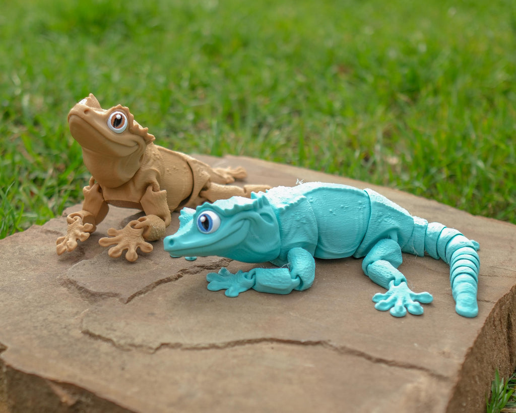 Crested Gecko Multicolor 3D Printed Toy