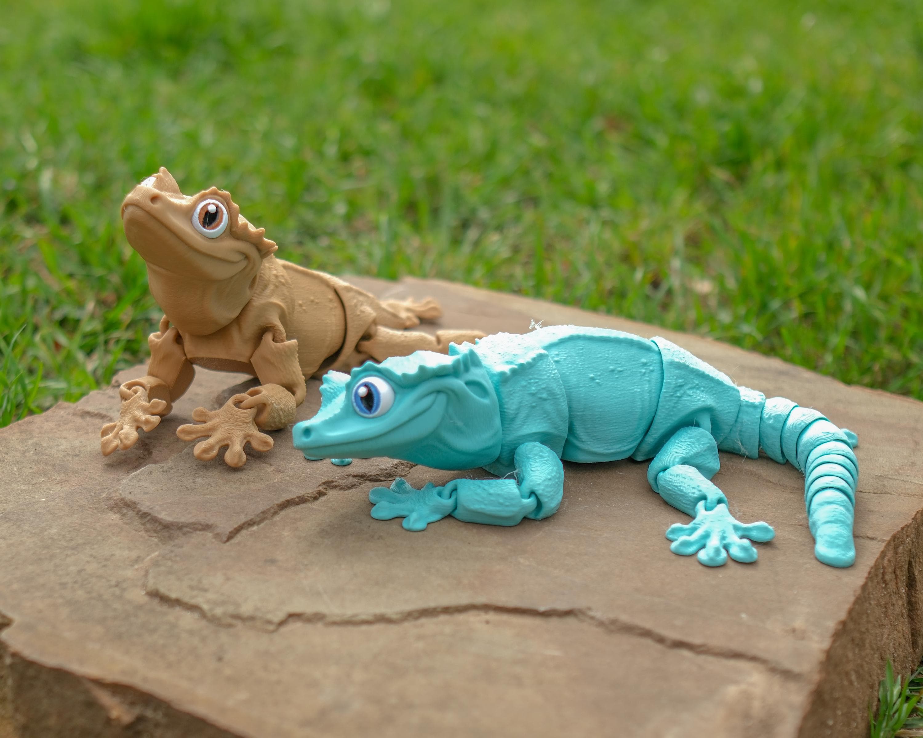 Crested Gecko Multicolor 3D Printed Toy
