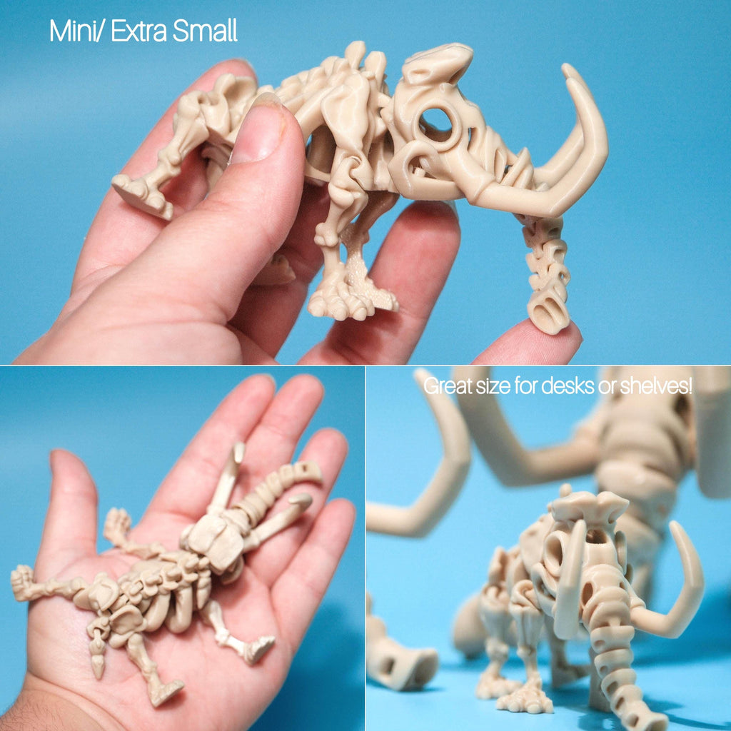 Flexi Skeleton Mammoth 3D printed toy