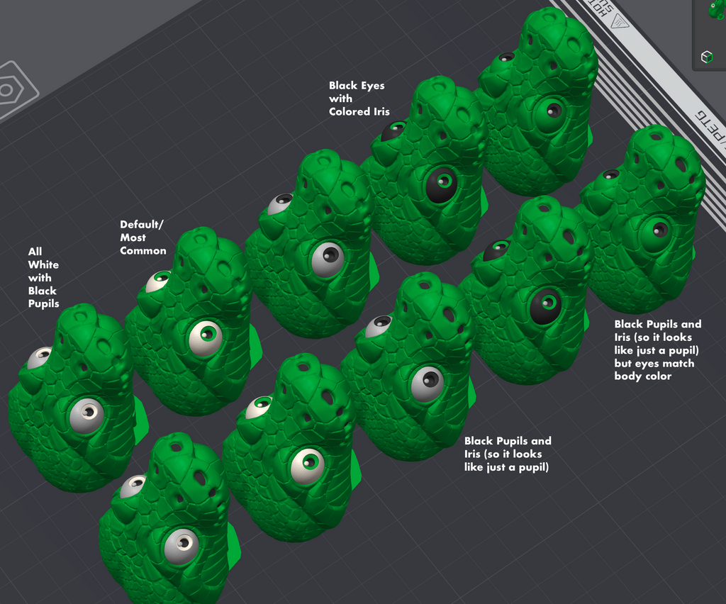 Ball Python Articulated Multicolor 3D Printed Toy