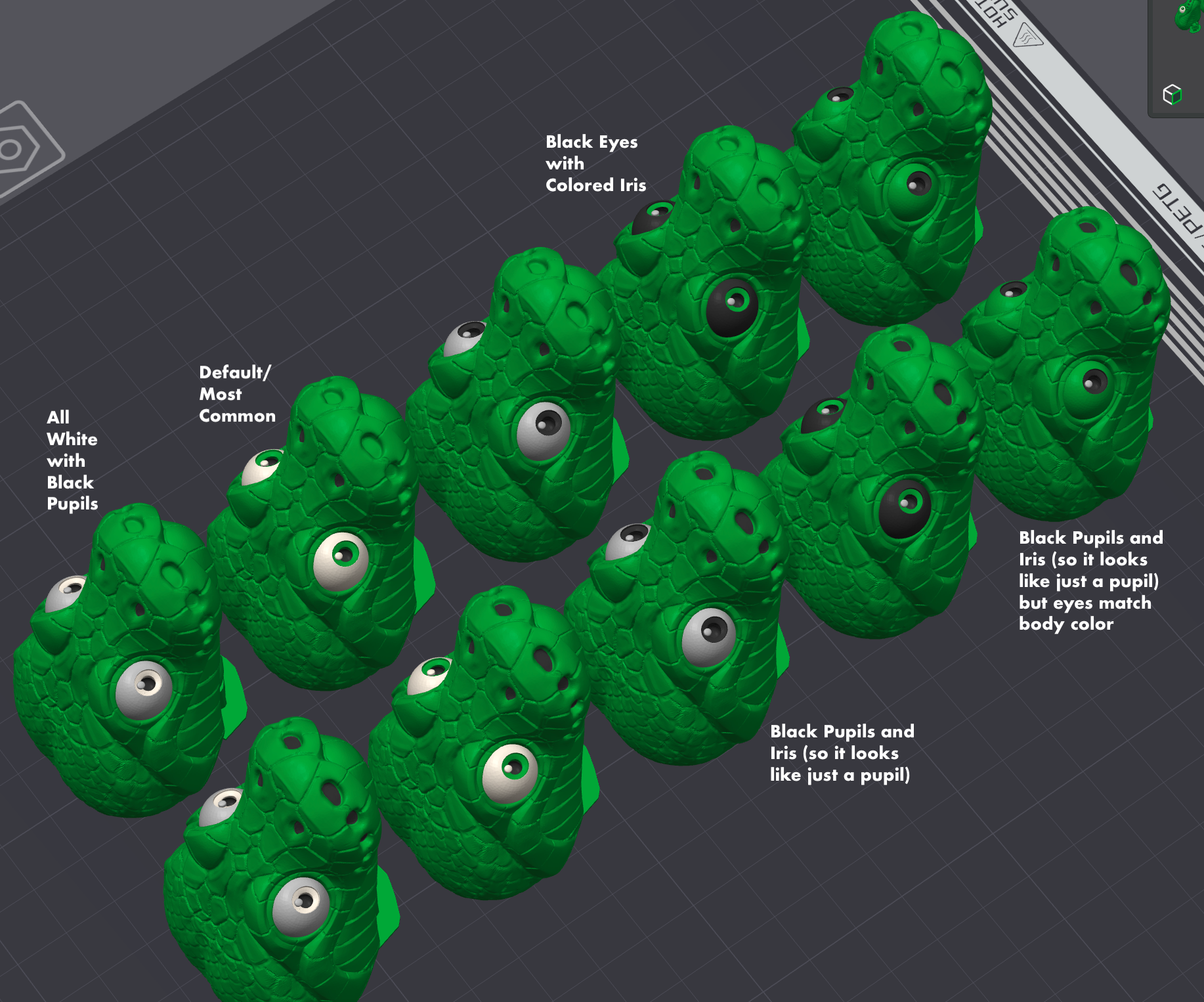 Ball Python Articulated Multicolor 3D Printed Toy