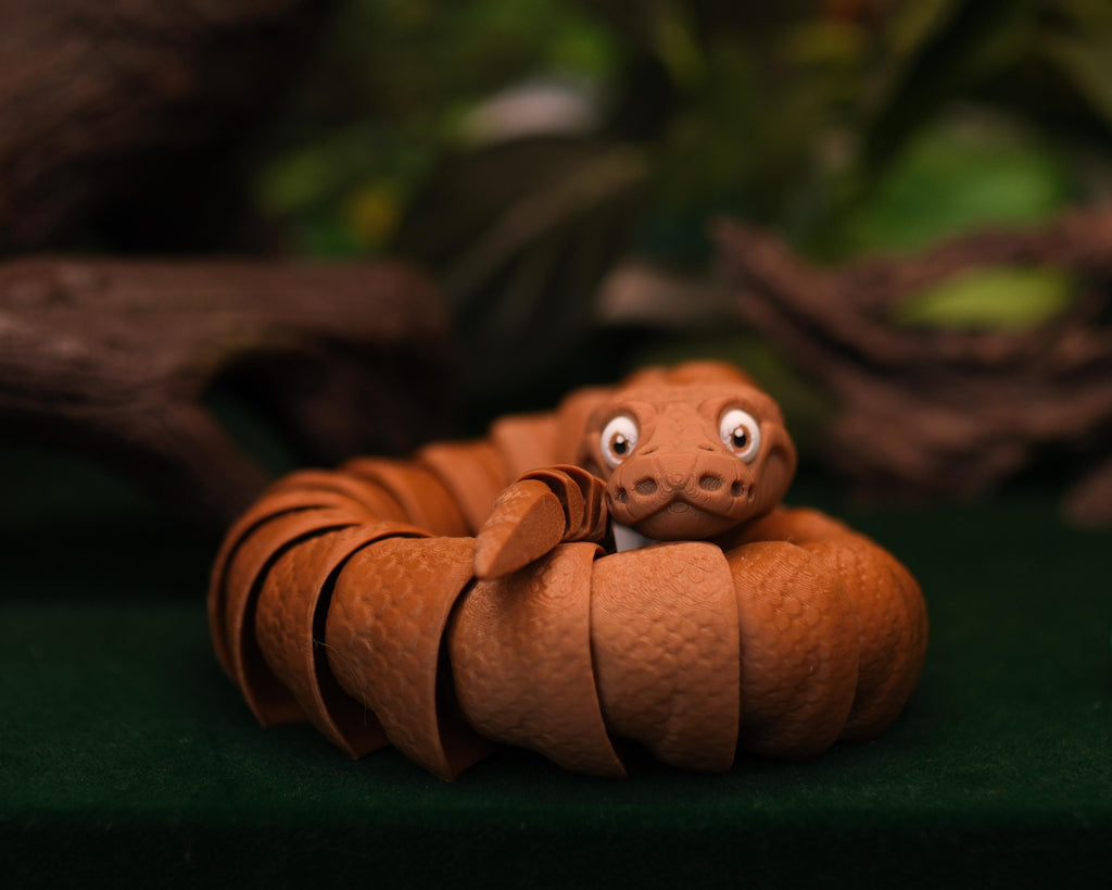 Ball Python Articulated Multicolor 3D Printed Toy