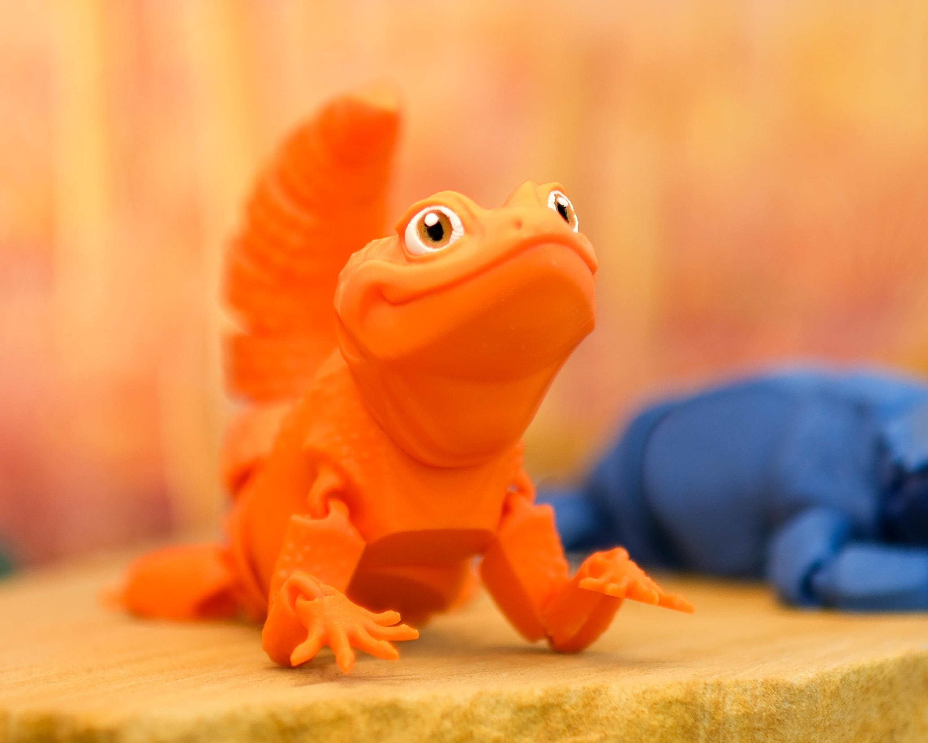 Leopard Gecko Toy Multicolor 3D Printed